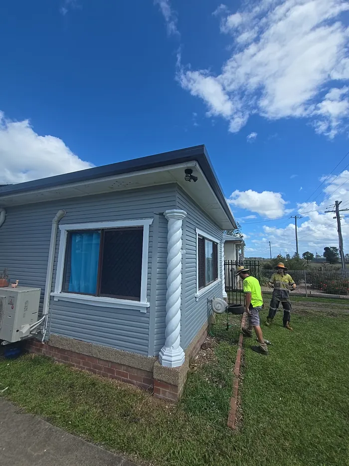 Interline tradesman fitting new fascia on a Northern Rivers home