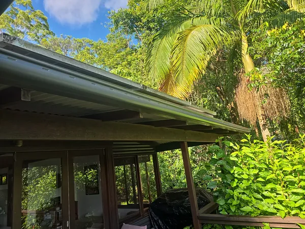 Long continuous gutter run installed along a Northern Rivers home